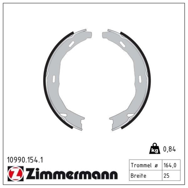 ZIMMERMANN 10990.154.1 Bremsbackensatz, Feststellbremse