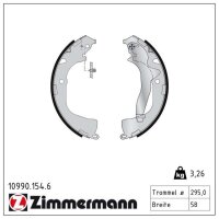 ZIMMERMANN 10990.154.6 Bremsbackensatz