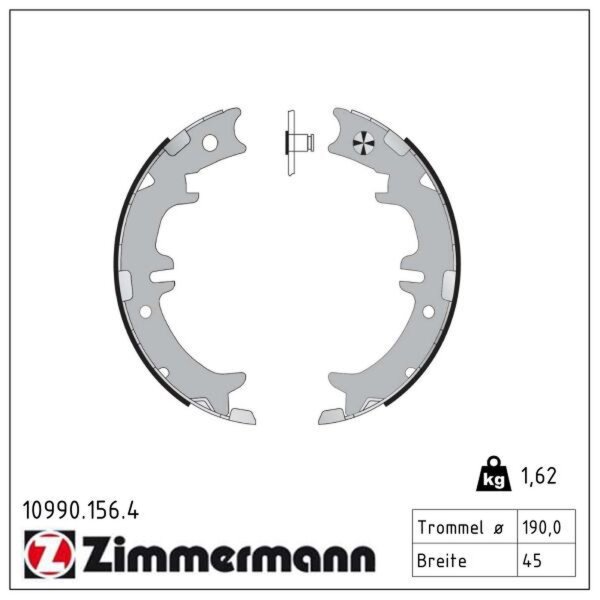 ZIMMERMANN 10990.156.4 Bremsbackensatz, Feststellbremse