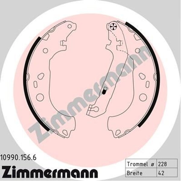 ZIMMERMANN 10990.156.6 Bremsbackensatz
