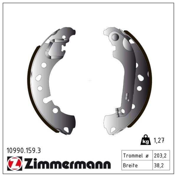 ZIMMERMANN 10990.159.3 Bremsbackensatz