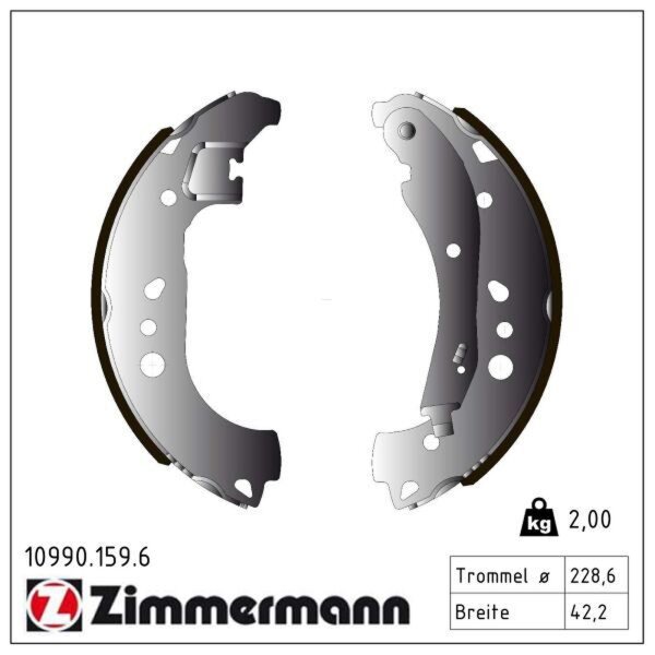 ZIMMERMANN 10990.159.6 Bremsbackensatz