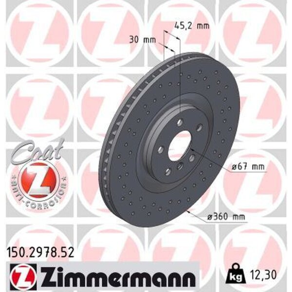ZIMMERMANN 150.2978.52 Bremsscheibe