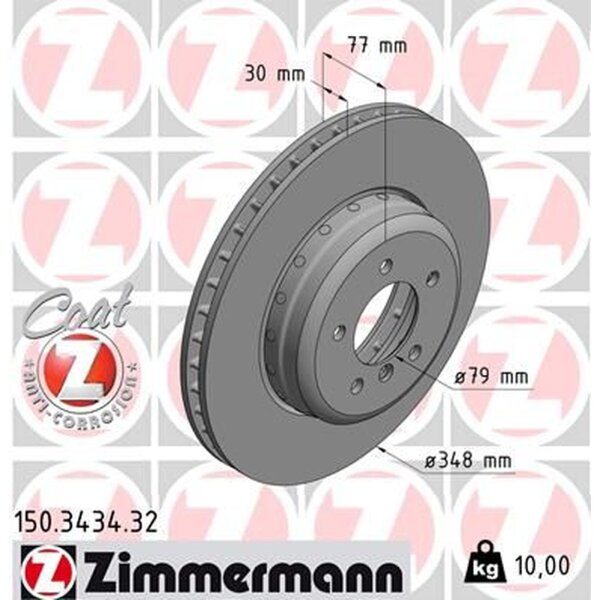 ZIMMERMANN 150.3434.32 Bremsscheibe