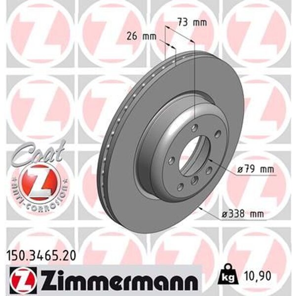 ZIMMERMANN 150.3465.20 Bremsscheibe