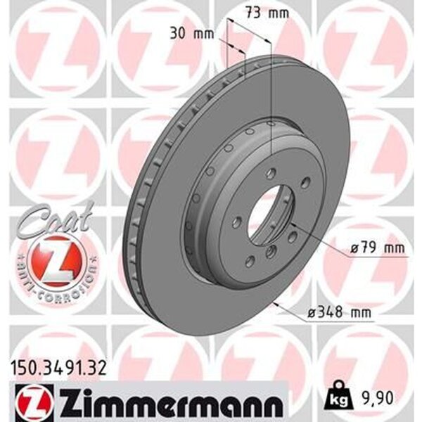 ZIMMERMANN 150.3491.32 Bremsscheibe