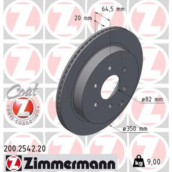 ZIMMERMANN 200.2542.20 Bremsscheibe