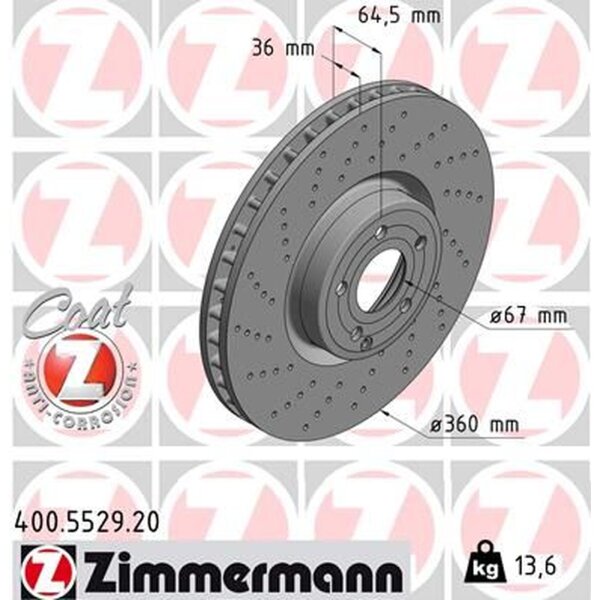 ZIMMERMANN 400.5529.20 Bremsscheibe