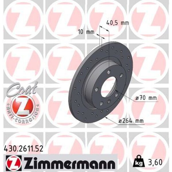ZIMMERMANN 430.2611.52 Bremsscheibe