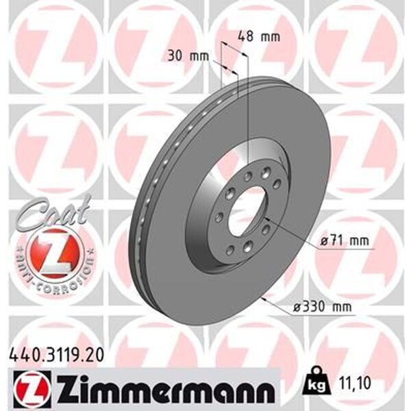 ZIMMERMANN 440.3119.20 Bremsscheibe