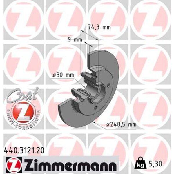 ZIMMERMANN 440.3121.20 Bremsscheibe