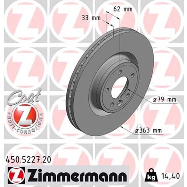 ZIMMERMANN 450.5227.20 Bremsscheibe