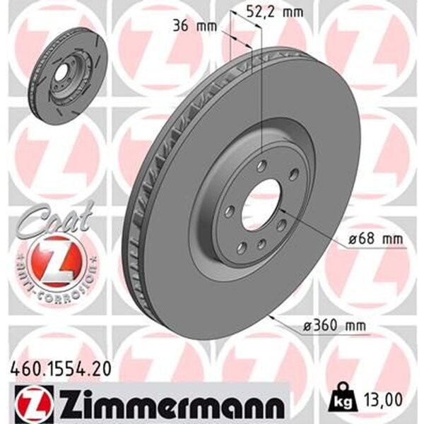 ZIMMERMANN 460.1554.20 Bremsscheibe