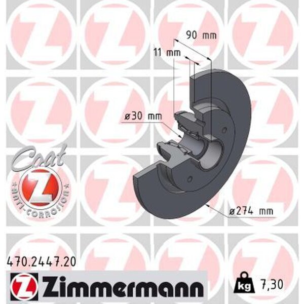 ZIMMERMANN 470.2447.20 Bremsscheibe