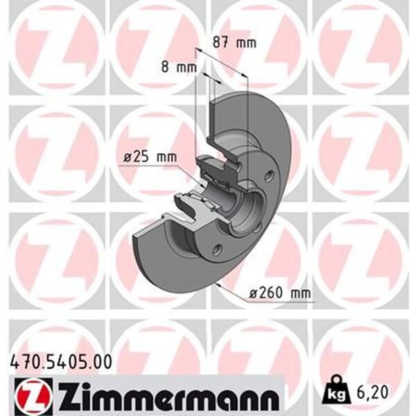 ZIMMERMANN 470.5405.00 Bremsscheibe