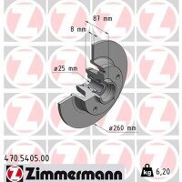 ZIMMERMANN 470.5405.00 Bremsscheibe
