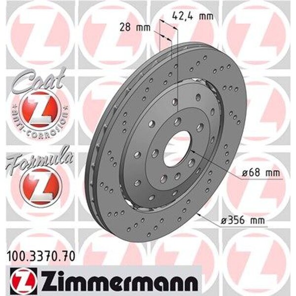 ZIMMERMANN 100.3370.70 Bremsscheibe
