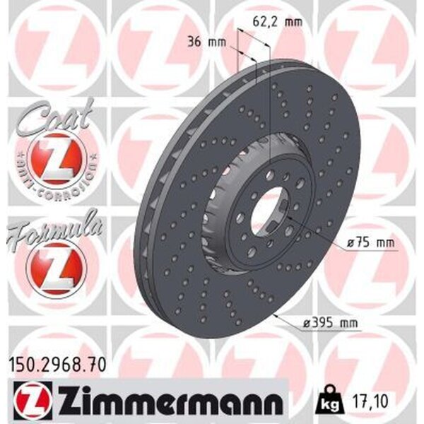 ZIMMERMANN 150.2968.70 Bremsscheibe