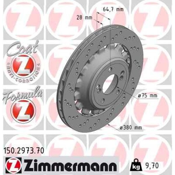 ZIMMERMANN 150.2973.70 Bremsscheibe