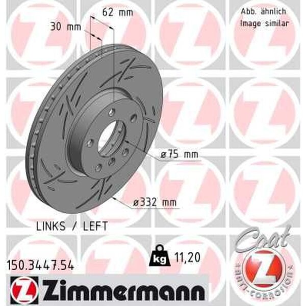 ZIMMERMANN 150.3447.54 Bremsscheibe