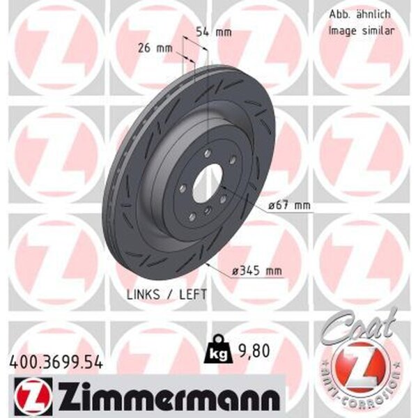 ZIMMERMANN 400.3699.54 Bremsscheibe