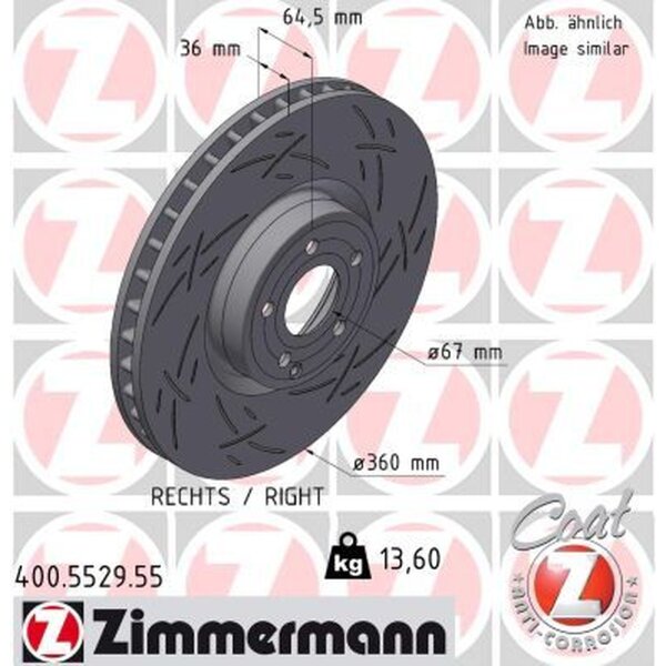 ZIMMERMANN 400.5529.55 Bremsscheibe