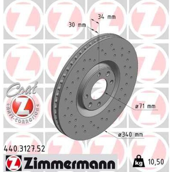 ZIMMERMANN 440.3127.52 Bremsscheibe
