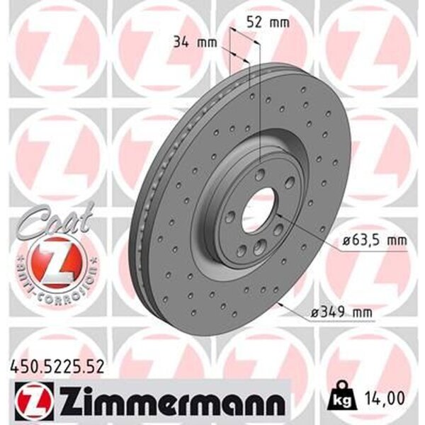 ZIMMERMANN 450.5225.52 Bremsscheibe