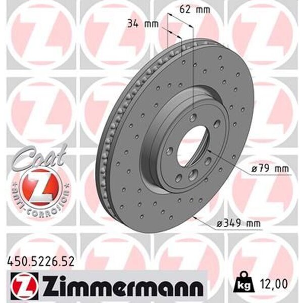 ZIMMERMANN 450.5226.52 Bremsscheibe