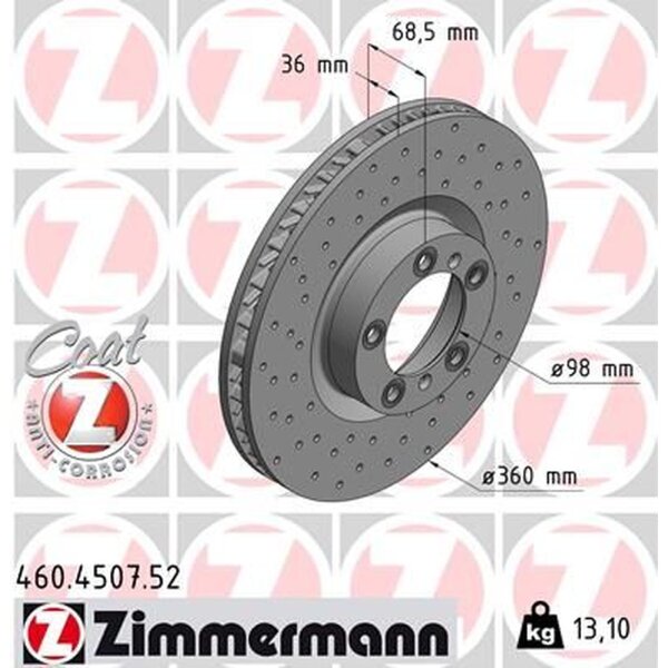 ZIMMERMANN 460.4507.52 Bremsscheibe