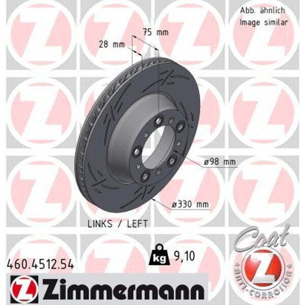 ZIMMERMANN 460.4512.54 Bremsscheibe