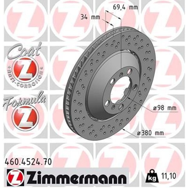 ZIMMERMANN 460.4524.70 Bremsscheibe