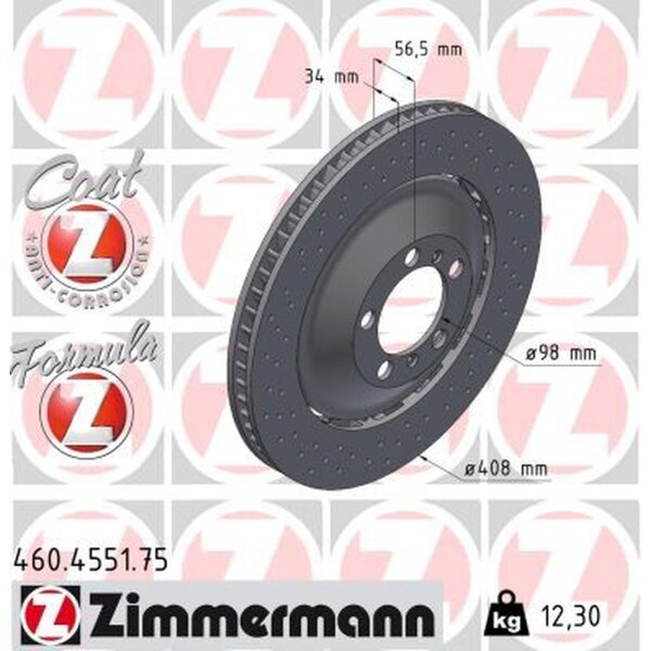 ZIMMERMANN 460.4551.75 Bremsscheibe