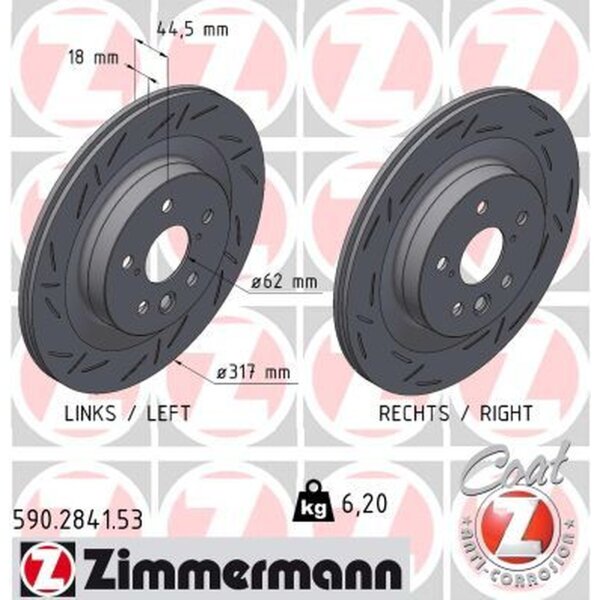 ZIMMERMANN 590.2841.53 Bremsscheibe