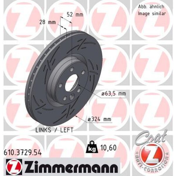 ZIMMERMANN 610.3729.54 Bremsscheibe