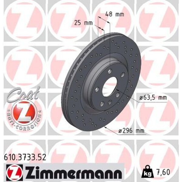 ZIMMERMANN 610.3733.52 Bremsscheibe