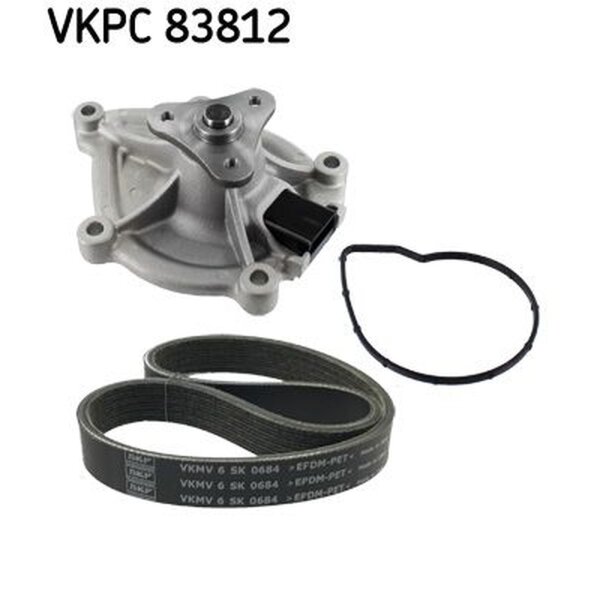 SKF VKMC 33843 Wasserpumpe + Keilrippenriemensatz