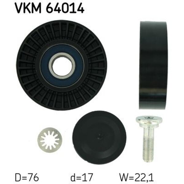 SKF VKM 64014 Umlenk-/Führungsrolle, Keilrippenriemen