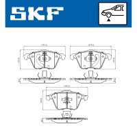 SKF VKBP 80272 Bremsbelagsatz, Scheibenbremse