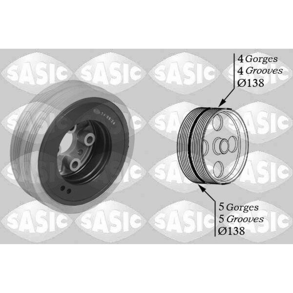 SASIC 2156004 Riemenscheibe, Kurbelwelle