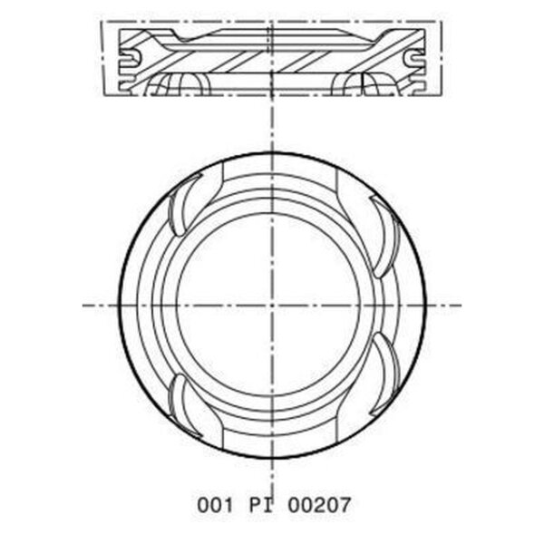 MAHLE 001 PI 00207 000 Kolben