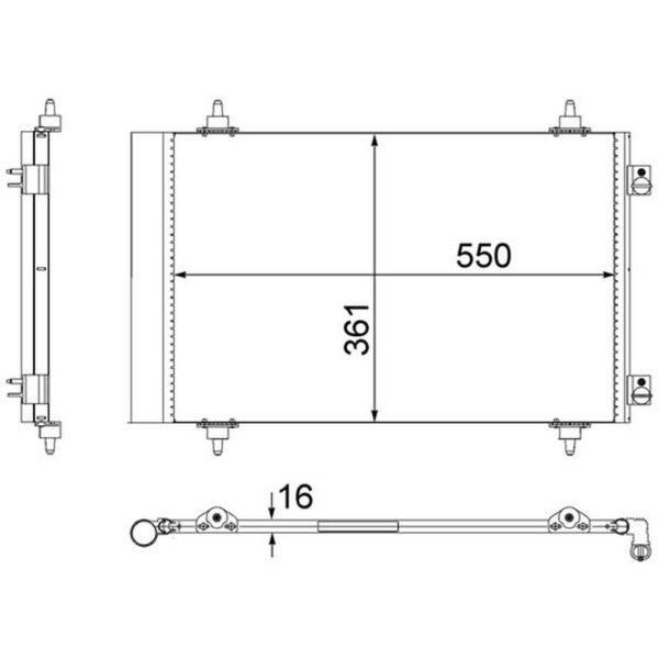 MAHLE AC 487 000S Kondensator, Klimaanlage