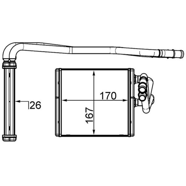 MAHLE AH 197 000S Wärmetauscher, Innenraumheizung