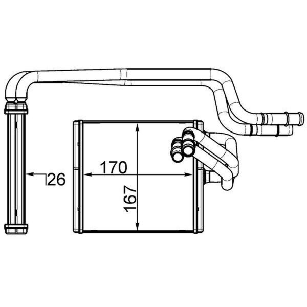 MAHLE AH 198 000S Wärmetauscher, Innenraumheizung