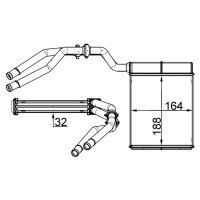MAHLE AH 257 000S Wärmetauscher, Innenraumheizung