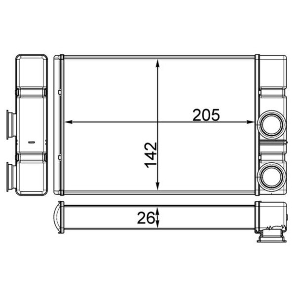 MAHLE AH 260 000S Wärmetauscher, Innenraumheizung