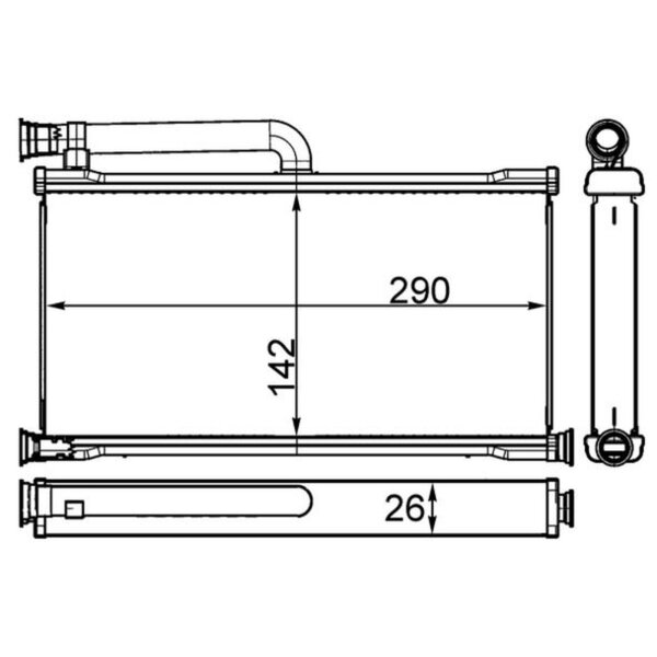 MAHLE AH 261 000S Wärmetauscher, Innenraumheizung