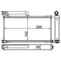 MAHLE AH 261 000S Wärmetauscher, Innenraumheizung