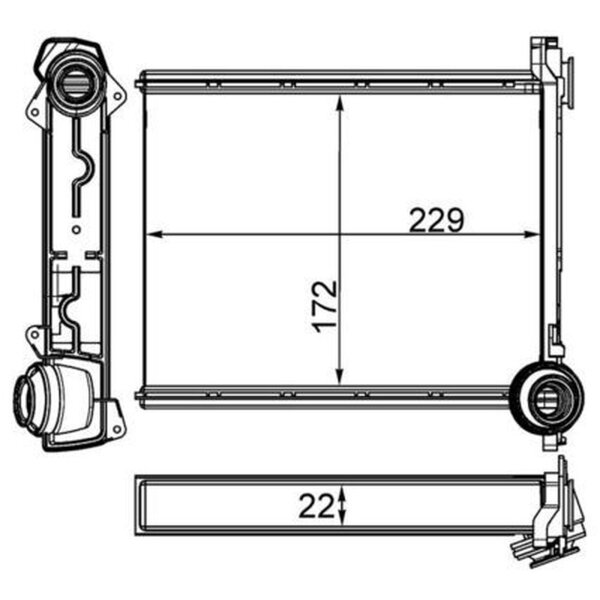 MAHLE AH 264 000S Wärmetauscher, Innenraumheizung