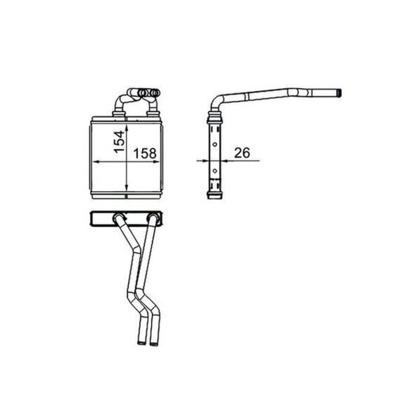 MAHLE AH 267 000S Wärmetauscher, Innenraumheizung